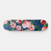 Blaue Koralle, tropisch floral Skateboard (Horizontal)