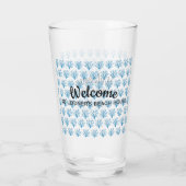 Blaue Korallen auf blau Glas (Rückseite)