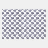 Blaue Korallen auf weißem Grund Geschenkpapier Set (Vorderseite)