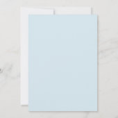 Blaue Korallen-Blumenbogen-Hochzeit Einladung (Rückseite)