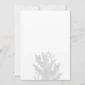 Blaue Korallen unter dem Meer Einladung zur Hochze (Rückseite)