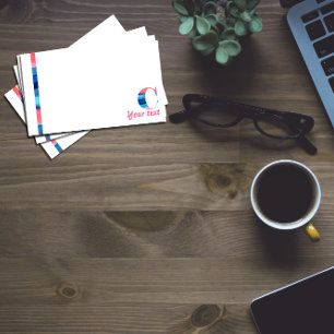 Blaue Korallenbriefe C-Noten Post-it Klebezettel