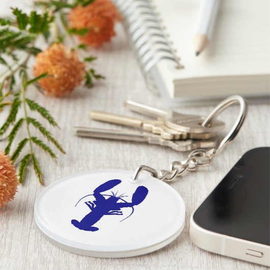 Blaue Korallendekor Schlüsselanhänger (Vorderseite rechts)