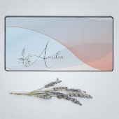 Blaue Korallengefälle Blumenbezeichnung Schreibtischunterlage