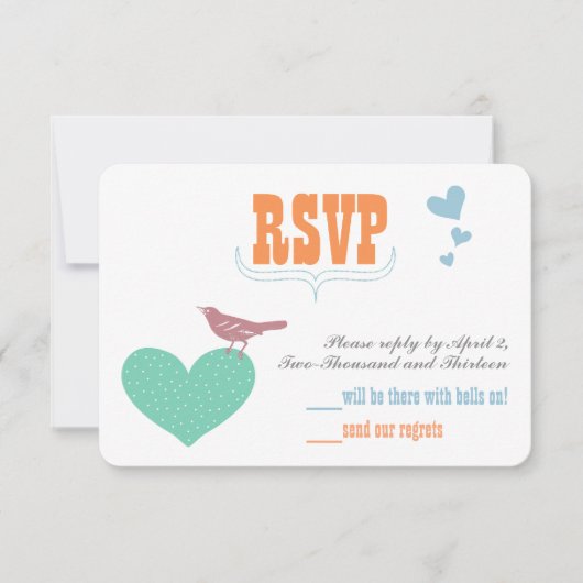 Blaue Korallenminze Blumentypografie Einladungen (Vorderseite)