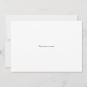 Blaue Korallenriffe bilden einen Rahmen für Sommer Dankeskarte (Rückseite)