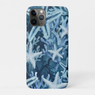 Blaue Korallenstern-Seeboden-Muster Case-Mate iPhone Hülle