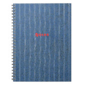 Blaue Korktextur mit weißen Linien Notizblock (Vorderseite)