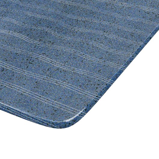 Blaue Korktextur mit weißen Linien Schneidebrett (Ecke)