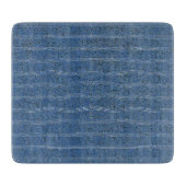 Blaue Korktextur mit weißen Linien Schneidebrett (Vorderseite)