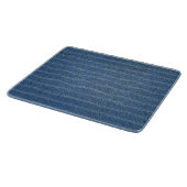 Blaue Korktextur mit weißen Linien Schneidebrett (Ecke)