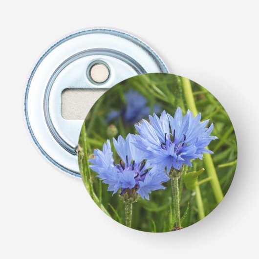 blaue Kornblume Flaschenöffner (Vorderseite)