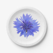 Blaue Kornblume - Papierplatte Pappteller (Vorderseite)
