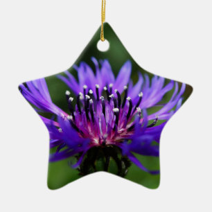 Blaue Kornblumen-Blüten Frieden Liebe Schicksal Keramik Ornament