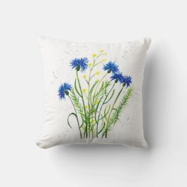 Blaue Kornblumen Blütenfarbe hübsche Blume Kissen