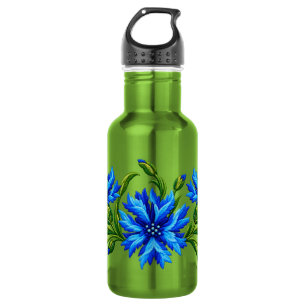 Blaue Kornblumen Edelstahlflasche