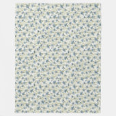 Blaue Kornblumen Hellgrün Fleece Blanket (Vorderseite)