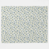 Blaue Kornblumen Hellgrün Fleece Blanket (Vorderseite (Horizontal))