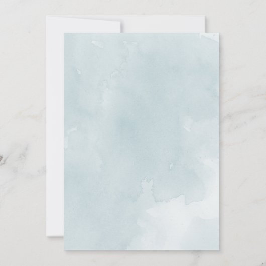 Blaue Kornblumen Hochzeitsfeier Einladung (Rückseite)