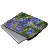 Blaue Kornblumen Laptopschutzhülle (Vorne Knopf)