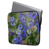 Blaue Kornblumen Laptopschutzhülle (Vorderseite Links)