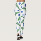 Blaue Kornblumen Leggings (Rückseite)