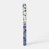 Blaue Kornblumen-Patchworkdecke iPhone 16 Hülle (Linke Seite)