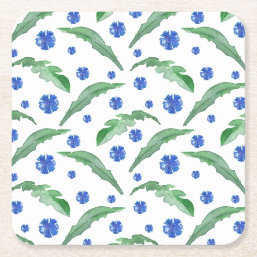 Blaue Kornblumen Rechteckiger Pappuntersetzer (Vorderseite)
