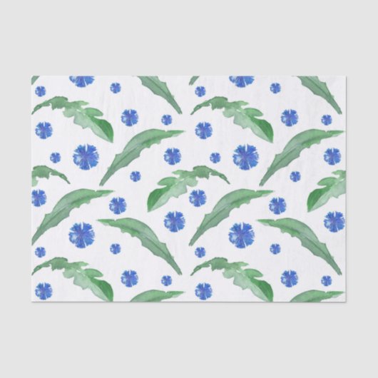 Blaue Kornblumen Seidenpapier (Vorderseite)