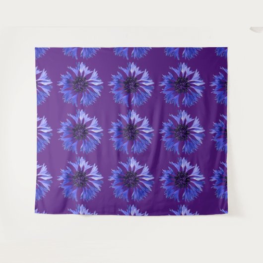 Blaue Kornblumen Wandteppich (Vorderseite (Horizontal))