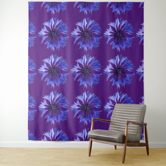 Blaue Kornblumen Wandteppich (Beispiel)