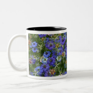 Blaue Kornblumen Zweifarbige Tasse