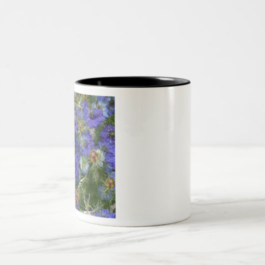 Blaue Kornblumen Zweifarbige Tasse (Mittel)