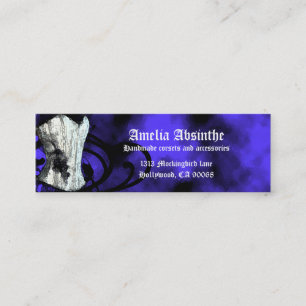 Blaue Korsett-Goth-Geschäftskarte Mini Visitenkarte