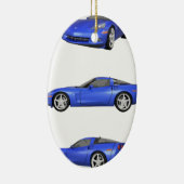 Blaue Korvette: Keramik Ornament (Rechts)