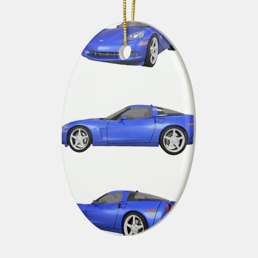 Blaue Korvette: Keramik Ornament (Links)