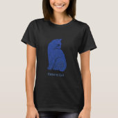 Blaue kosmische Katze T-Shirt (Vorderseite)