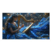 Blaue kosmische Lady Fotodruck (Vorne)