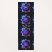Blaue Kosmische Lotus Yogamatte (Vorderseite)