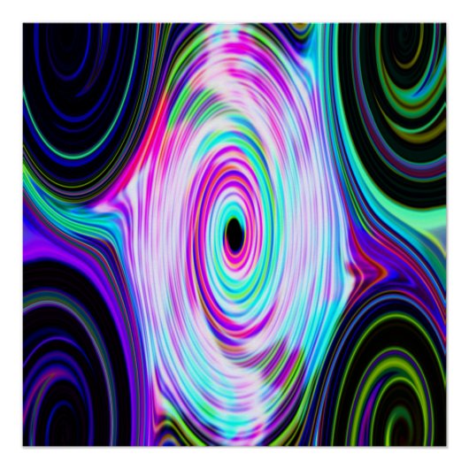 Blaue kosmische Rays 5 Swirl Perfektes Poster (Vorderseite)