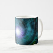 Blaue kosmische Rotation Kaffeetasse (VorderseiteRechts)