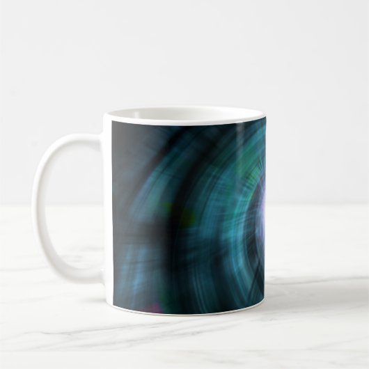 Blaue kosmische Rotation Kaffeetasse (Links)