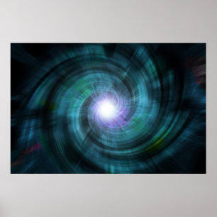 Blaue kosmische Rotation Poster