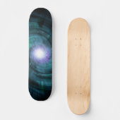 Blaue kosmische Rotation Skateboard (Vorderseite)