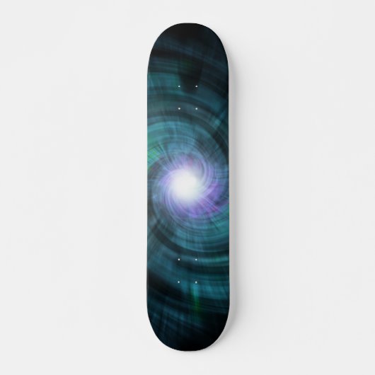 Blaue kosmische Rotation Skateboard (Vorne)