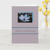 Blaue Kosmos-Spanische Beileid-Karte Karte (Gelbe Blume)