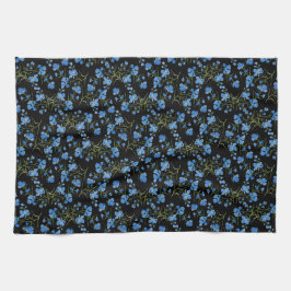 Blaue Kosmosblumen Geschirrtuch