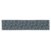 Blaue Kosmosblumen Kurzer Tischläufer (Horizontal)