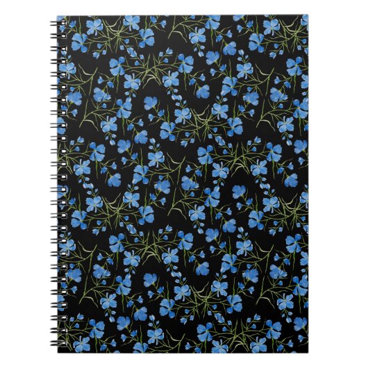 Blaue Kosmosblumen Notizblock (Vorderseite)
