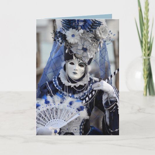 Blaue Kostüme Karte (Vorderseite)